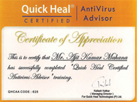 Quick Heal Certificate